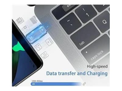 MicroConnect - USB-adapter - 24 pin USB-C (hane) till 24 pin USB-C (hane) - USB4 Gen3x2 - 48 V - 5 A - upp till 40 Gbps dataöverföringshastighet, USB