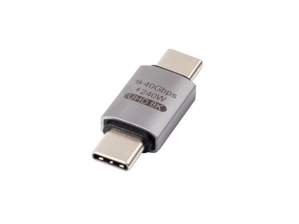 MicroConnect - USB-adapter - 24 pin USB-C (hane) till 24 pin USB-C (hane) - USB4 Gen3x2 - 48 V - 5 A - upp till 40 Gbps dataöverföringshastighet, USB