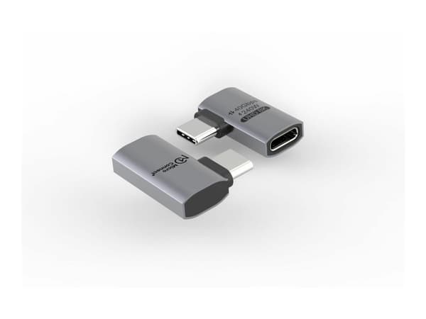 MicroConnect - USB-adapter - 24 pin USB-C (hane) vinklad till 24 pin USB-C (hona) rak - USB4 Gen3x2 - upp till 40 Gbps dataöverföringshastighet, USB-
