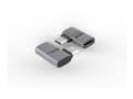 Miniatyrbild 3 av 5: MicroConnect - USB-adapter - 24 pin USB-C (hane) vinklad till 24 pin USB-C (hona) rak - USB4 Gen3x2 - upp till 40 Gbps dataöverföringshastighet, USB-