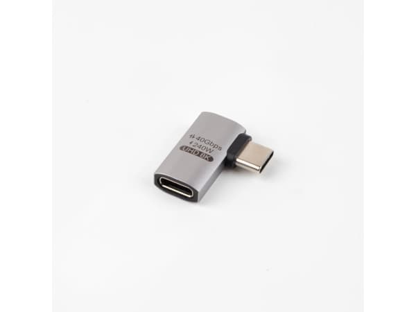 MicroConnect - USB-adapter - 24 pin USB-C (hane) vinklad till 24 pin USB-C (hona) rak - USB4 Gen3x2 - upp till 40 Gbps dataöverföringshastighet, USB-