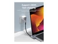 Miniatyrbild 2 av 5: MicroConnect - USB-adapter - 24 pin USB-C (hane) vinklad till 24 pin USB-C (hona) rak - USB4 Gen3x2 - upp till 40 Gbps dataöverföringshastighet, USB-