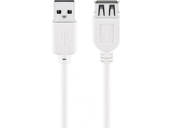 Kabel USB Goobay USB-A - USB-A 0,6 m Biały (JAB-1521970)