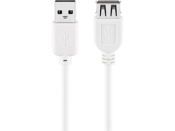 Kabel USB Goobay USB-A - USB-A 0,6 m Biały (JAB-1521970)