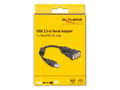 Miniatyrbild 3 av 5: Delock - USB / seriell kabel - USB (hane) till DB-9 (hane) skruvbar - 25 cm - up to 460.8 Kbps data transfer rate - svart