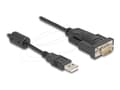 Miniatyrbild 1 av 5: Delock - USB / seriell kabel - USB (hane) till DB-9 (hane) skruvbar - 25 cm - up to 460.8 Kbps data transfer rate - svart