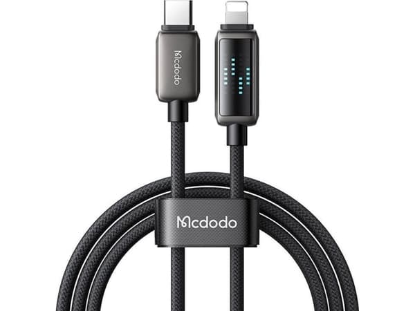 Mcdodo CA-2630 USB-C til Lightning-kabel, 36 W, LED-skjerm, 1,2 m