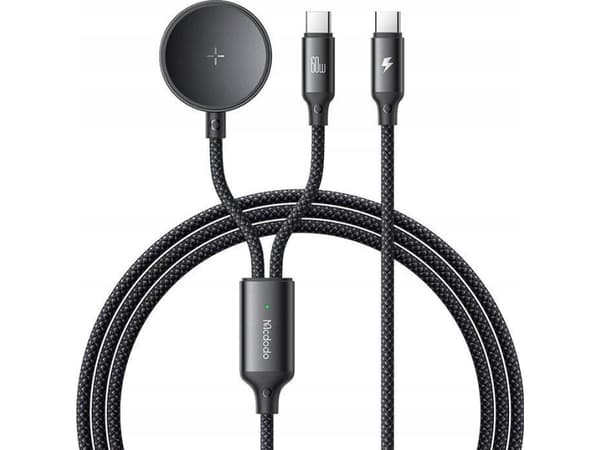 Mcdodo CA-4210 två-i-ett USB-C-kabel + Samsung Watch-laddare, 60 W, 1,2 m