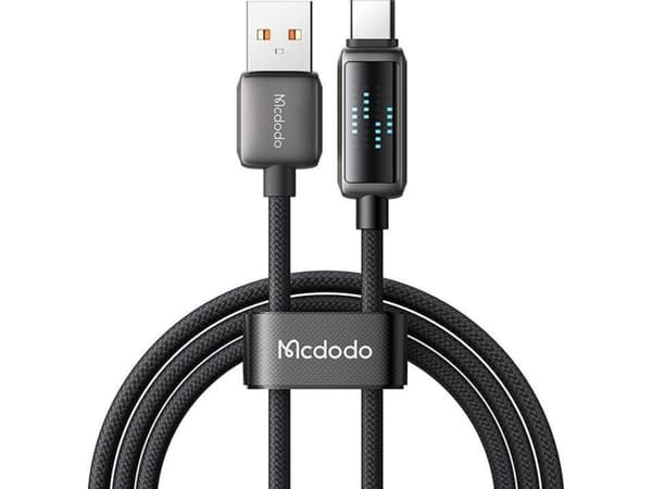 Kaapeli USB-A do USB-C Mcdodo CA-2350, 6A, wyświetlacz LED, 1.2m