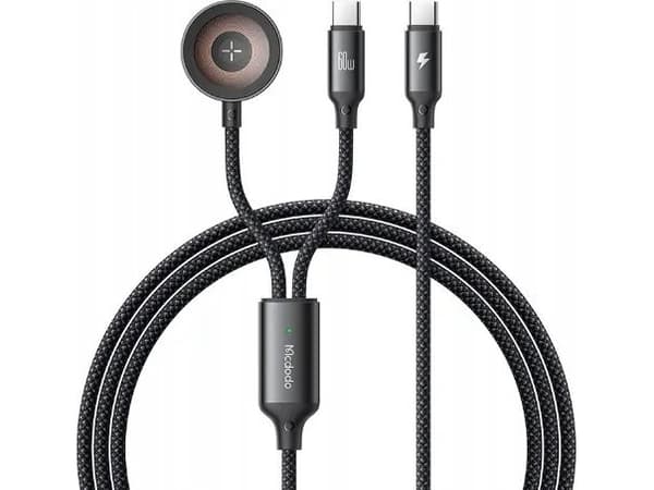 Kabel USB Mcdodo Kabel 2w1 Mcdodo CA-2200 USB-C + ładowarka Apple Watch, 60W, 1.2m