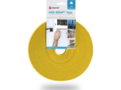 TRITON Taśma VELCRO One Wrap o szerokości 13 mm, żółta, 25 m