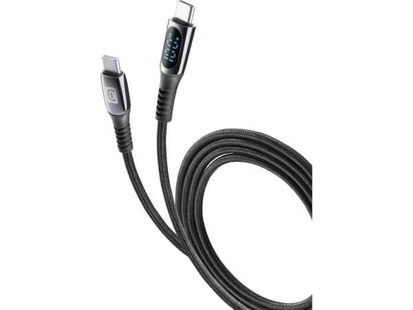 Cellularline 8018080456145, 2 m, USB C, USB C, Svart