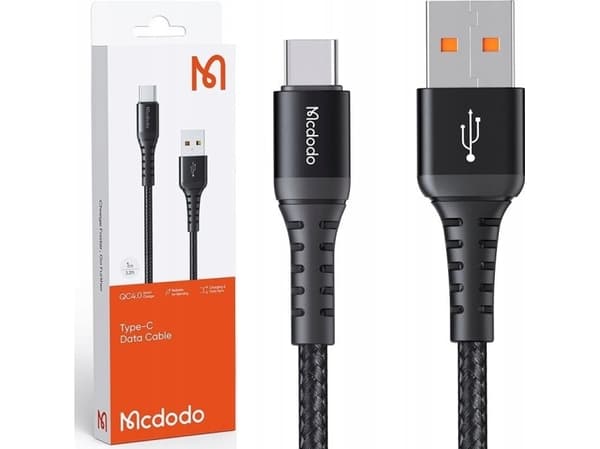 Mcdodo USB-A - USB-C USB-kabel 3 m Sort