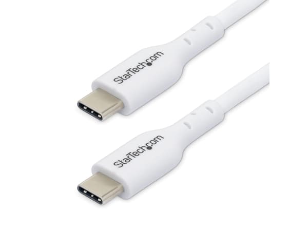 StarTech.com 3m White USB-C Charging Cable, USB C Cable, 60W 3A PD - USB-kabel - 24 pin USB-C (hane) till 24 pin USB-C (hane) - USB 2.0 - 5 / 9 / 12
