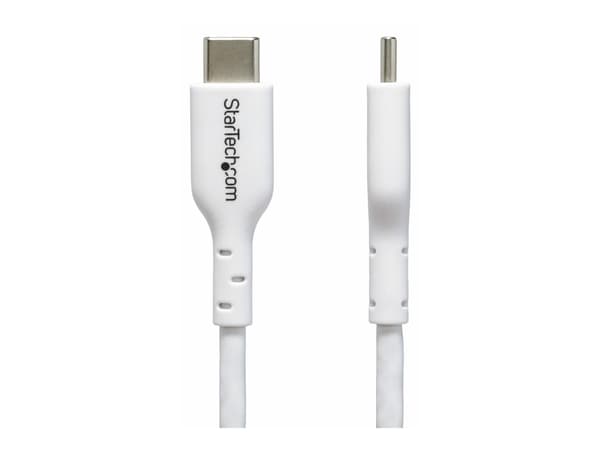 StarTech.com 3m White USB-C Charging Cable, USB C Cable, 60W 3A PD - USB-kabel - 24 pin USB-C (hane) till 24 pin USB-C (hane) - USB 2.0 - 5 / 9 / 12