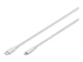 Miniatyrbilde 1 av 5: ASSMANN - Lightning-kabel - 24 pin USB-C hann til Lightning hann - 2 m - enkeltskjermet - MFI-sertifisert - hvit