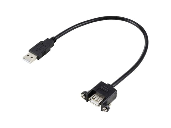 Renkforce RF-5720402, 0,25 m, USB A, USB A, USB 2.0, 0,48 Gbit/s, Svart