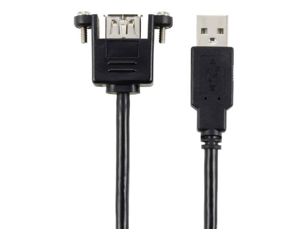 Renkforce RF-5720402, 0,25 m, USB A, USB A, USB 2.0, 0,48 Gbit/s, Svart