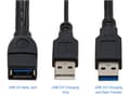 Pikkukuva 3 / 5: Renkforce USB-kaapeli USB 2.0 USB 2.0 USB-A urosliitin 50 cm Musta Punottu suoja RF-5719752