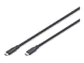 Miniatyrbild 1 av 5: DIGITUS - USB-kabel - 24 pin USB-C (hane) till 24 pin USB-C (hane) - USB 3.0 / USB 3.1 / USB 3.2 Gen 2 - 20 V - 5 A - 1 m - upp till 10 Gbps dataöver