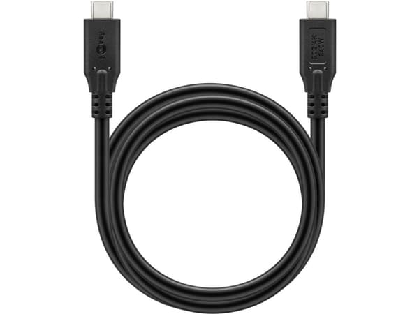 Goobay 74188, 1,5 m, USB C, USB C, USB4 Gen 2x2, 20 Gbit/s, Svart