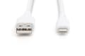 Pikkukuva 3 / 5: Digitus AK-600108-020-W, 2 m, Lightning, USB A, urosliitin, urosliitin, valkoinen