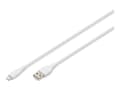 Pikkukuva 1 / 5: Digitus AK-600108-020-W, 2 m, Lightning, USB A, urosliitin, urosliitin, valkoinen