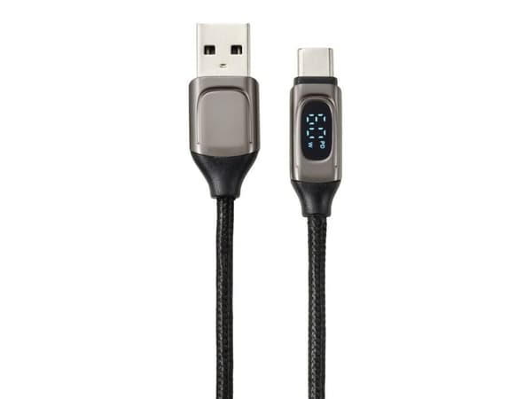 Renkforce RF-6249502, 2 m, USB A, USB C, USB 2.0, 0,48 Gbit/s, Svart, Metallisk