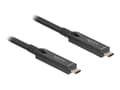Miniatyrbild 2 av 2: Delock - USB-kabel - 24 pin USB-C (hane) till 24 pin USB-C (hane) - USB 2.0 - 20 V - 3 A - 10 m - Active Optical Cable (AOC), 8K60Hz stöd, USB Power