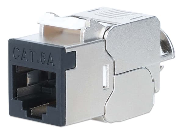Intellinet 791298, Flat, Sort, Rustfritt stål, RJ-45, Hunkjønn, 10GBase-T, Gull