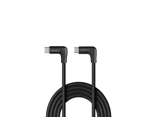 Lindy 32023, 1 m, USB C, USB C, USB 3.2 Gen 2 (3.1 Gen 2), 10 Gbit/s, Svart