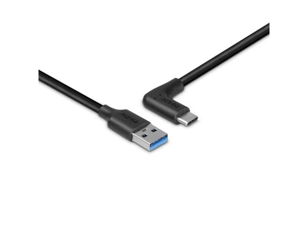 Lindy 32013, 1 m, USB A, USB C, USB 3.2 Gen 2 (3.1 Gen 2), 10 Gbit/s, Svart