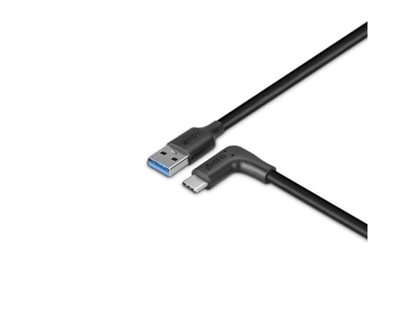 Lindy 32013, 1 m, USB A, USB C, USB 3.2 Gen 2 (3.1 Gen 2), 10 Gbit/s, Svart