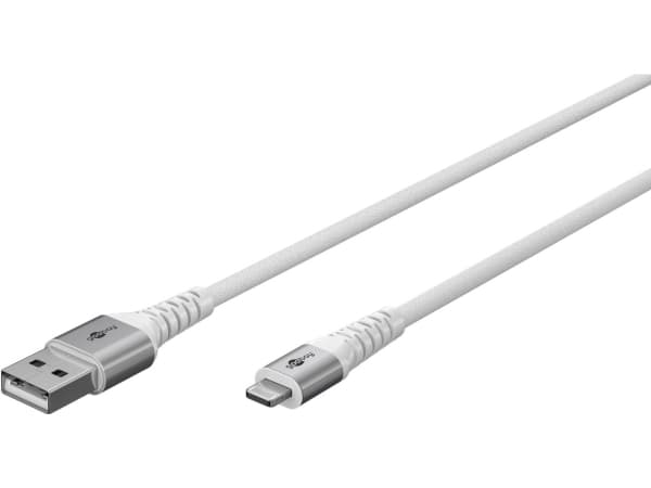Goobay 74511, 1 m, Lightning, USB A, Hankontakt, Hankontakt, Vit