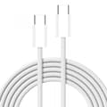 Miniatyrbild 1 av 3: Flätad USB-C till USB-C Ladd- och synkkabel, 1,5m, 5A, Vit