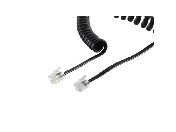 S-Impuls 70135, 4 m, RJ-10, RJ-10, Svart, Hane/hane-kontakt, Platt