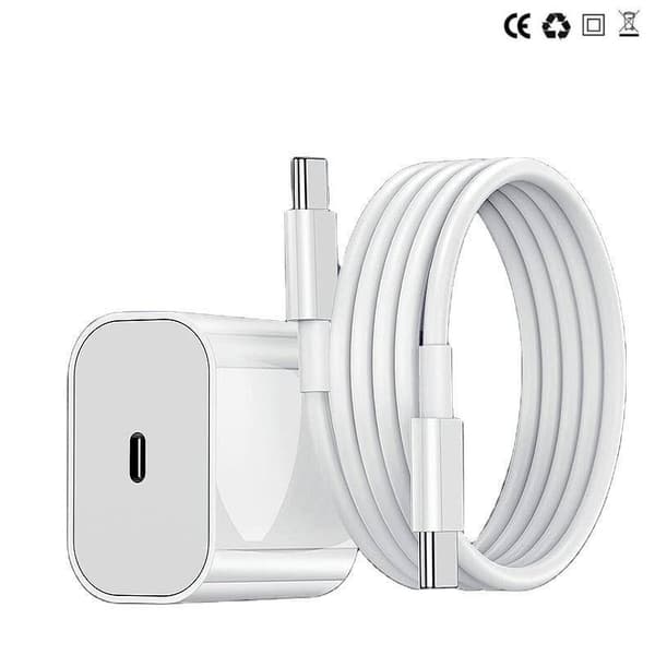 Laddare för iPhone 15 / iPhone 16 + 2M kabel Snabbladdare USB-C till USB-C Laddare för iPhone 15 / iPhone 16 + 2M kabel Snabbladdare USB-C till USB-C