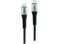 Miniatyrbild 3 av 3: 2GO 797511, 2 m, USB C, USB C, USB 2.0, 0,48 Gbit/s, Svart, Silver