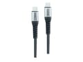 Miniatyrbild 1 av 3: 2GO 797511, 2 m, USB C, USB C, USB 2.0, 0,48 Gbit/s, Svart, Silver