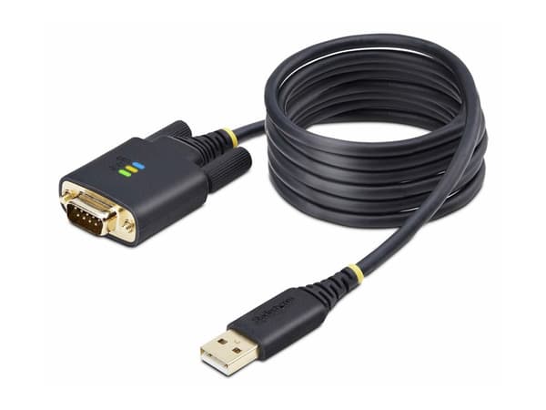 StarTech.com 6.6ft/2m USB to Null Modem Serial Adapter Cable, FTDI, RS232 - USB / seriell-kabel - USB (hann) til DB-9 (hann) - 2 m - svart