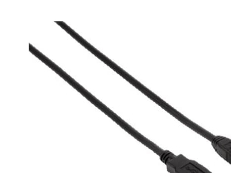 Hama USB 2.0 Cable USB-A Plug - mini USB-B Plug (B6M), 1.8m, 1,8 m, USB A, Mini-USB B, 0,48 Gbit/s, Svart