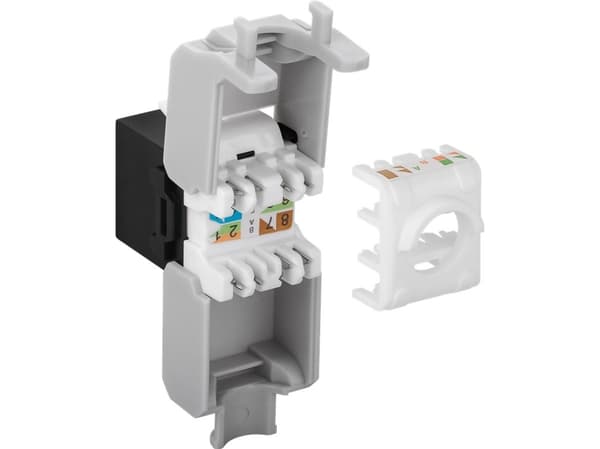 Goobay 90692, Litteä, musta, RJ-45, LSA, naarasliitin, 22/26
