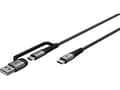 Miniatyrbilde 1 av 2: Goodbay 2-i-1 USB-C til USB-C/USB-A ladekabel 2 meter