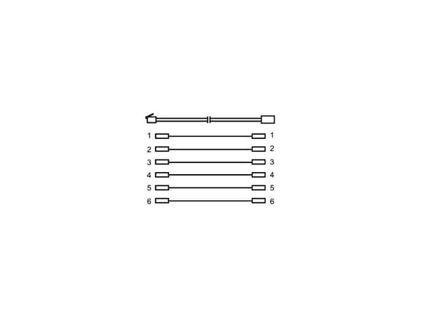 Goobay 68264, 6 m, RJ12 M, RJ12 FM, Svart, Hankontakt, Honkontakt