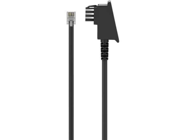 Goobay 50940, 10 m, TAE (F), RJ-11, Sort, Hanstik, Hanstik