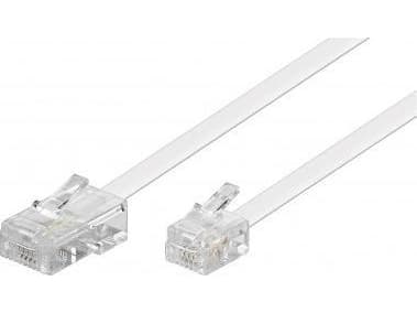 Goobay 93062, 6 m, RJ-45, RJ-11/RJ-14, Valkoinen, Uros, Uros