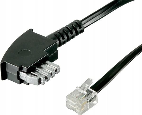 Goobay 6m TAE-N/RJ11 kaapeli, 6 m, TAE-N, RJ11, musta, Hanstik