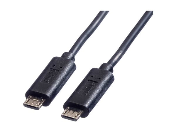 Roline microUSB - microUSB USB-kabel 0,3 m Svart (JAB-2370359)