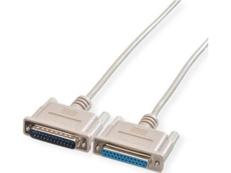 ROLINE RS232 Cable, M - F 9 m, 9 mm, Grå