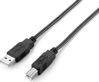 Equip 128863, 1 m, USB A, USB B, USB 2.0, Hane/Hane, Svart